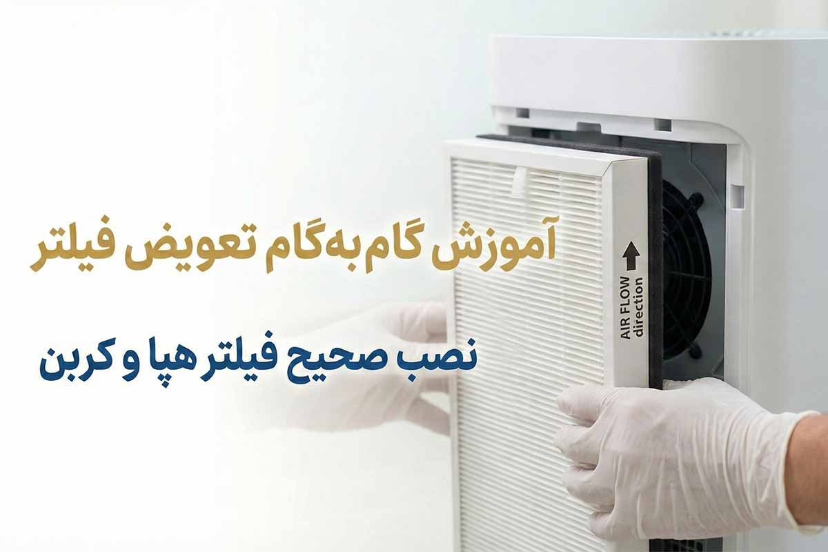 راهنمای تعویض فیلتر تصفیه هوا 2 راهنمای تعویض فیلتر تصفیه هوا